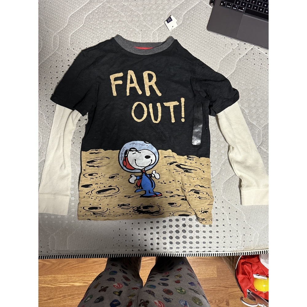 Black Far Out graphic Boys T-Shirt